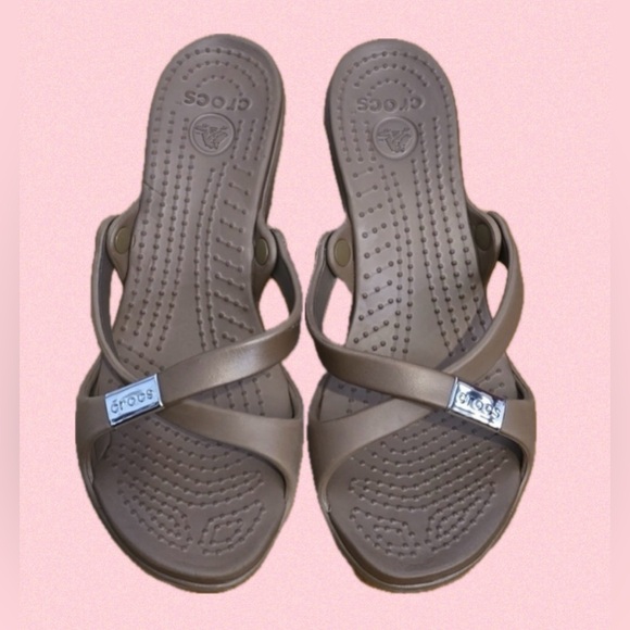 CROCS Women's Tan Mules - Picture 1 of 8